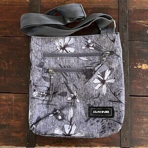 Dakine Gray Floral Print Jojo Crossbody 10.5"x10.5"x1.5"